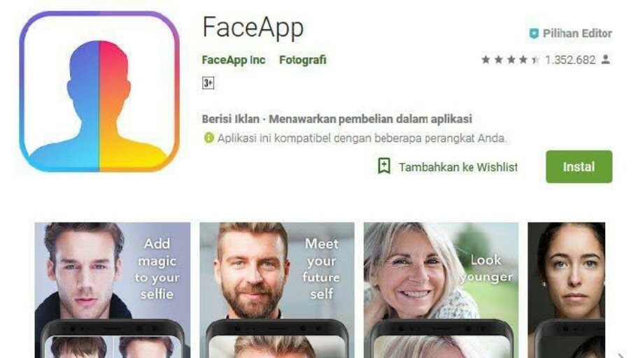 FaceApp Berbahaya