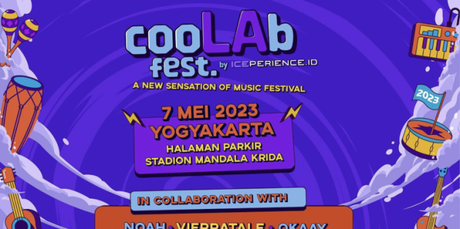 CooLAb Fest segera hadir di Yogyakarta dengan bintang tamu NOAH, Vierratale, Nadin Amizah, hingga Weird Genius.