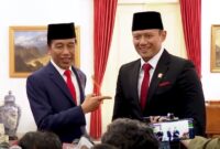 Pelantikan AHY sebagai Menteri ATR/BPN menjadi tanda bergabungnya Demokrat ke pemerintahan Jokowi setelah 9 tahun menjadi oposisi. (Foto: BPMI Sekretariat Presiden)