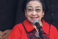 Megawati kerap terlihat menggunakan benda seperti tindik di hidungnya yang ternyata merupakan alat medis plug nasal filter. (Foto: PDIP)